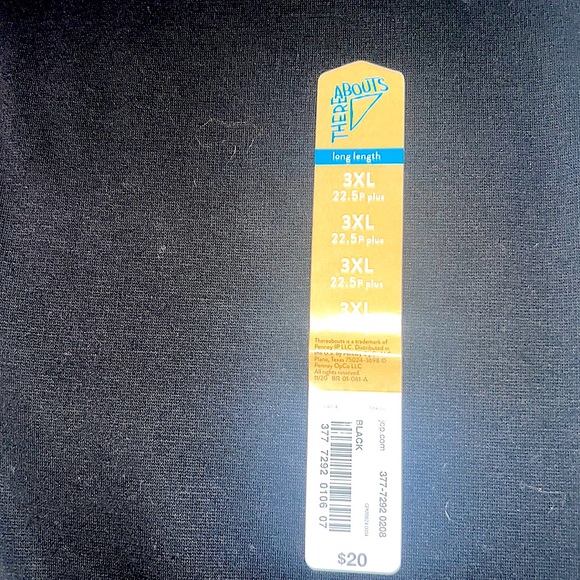Brand: There Abouts  Size: 3XL  Color: Black - Picture 2 of 2